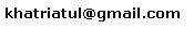Atul Khatri's Gmail address - khatriatul (at) gmail (dot) com