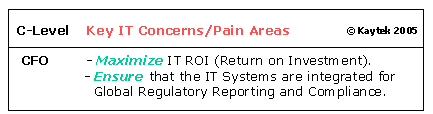 Key IT Concerns of Customer's C-Level Executives - CFO's - Chief Financial Officers